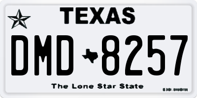 TX license plate DMD8257