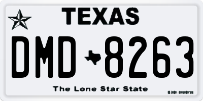 TX license plate DMD8263