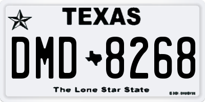 TX license plate DMD8268