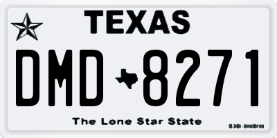 TX license plate DMD8271