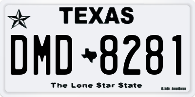 TX license plate DMD8281