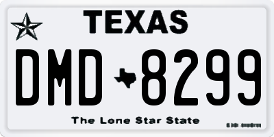 TX license plate DMD8299