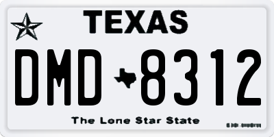 TX license plate DMD8312