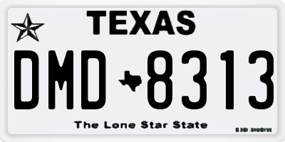 TX license plate DMD8313