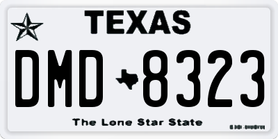 TX license plate DMD8323