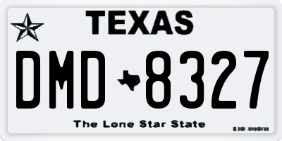 TX license plate DMD8327