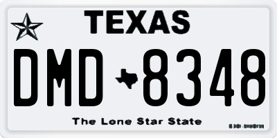 TX license plate DMD8348