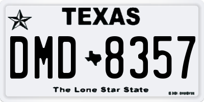 TX license plate DMD8357