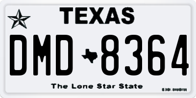 TX license plate DMD8364