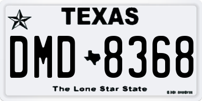 TX license plate DMD8368