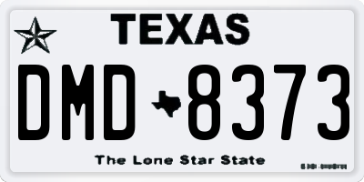 TX license plate DMD8373