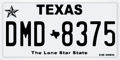 TX license plate DMD8375