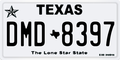 TX license plate DMD8397