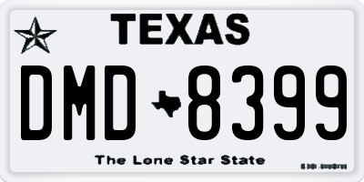 TX license plate DMD8399