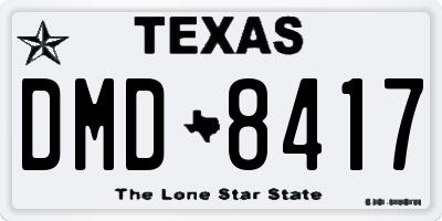 TX license plate DMD8417