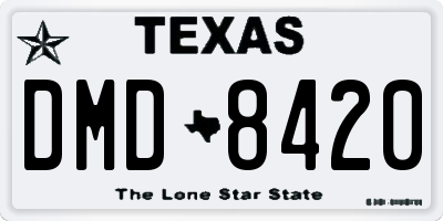 TX license plate DMD8420