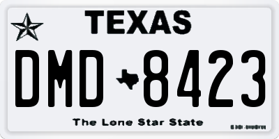 TX license plate DMD8423