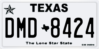 TX license plate DMD8424