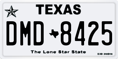 TX license plate DMD8425