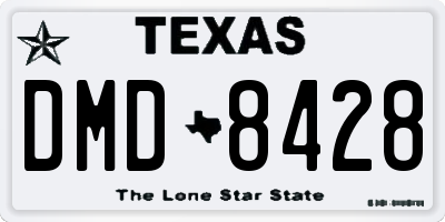 TX license plate DMD8428
