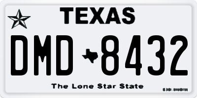 TX license plate DMD8432