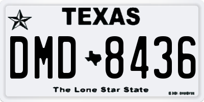 TX license plate DMD8436