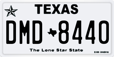 TX license plate DMD8440