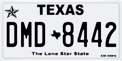 TX license plate DMD8442