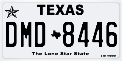 TX license plate DMD8446