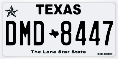 TX license plate DMD8447