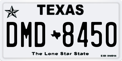 TX license plate DMD8450
