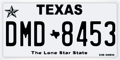 TX license plate DMD8453