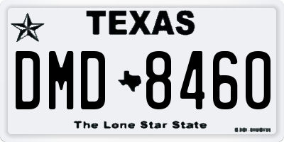 TX license plate DMD8460