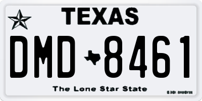 TX license plate DMD8461