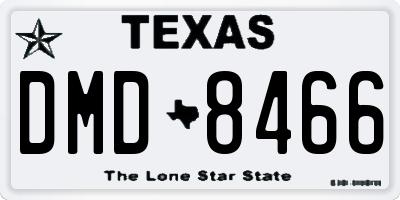 TX license plate DMD8466