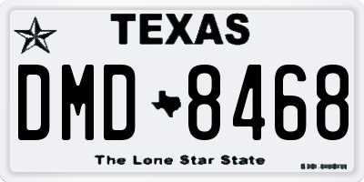 TX license plate DMD8468