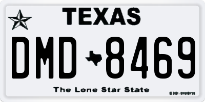 TX license plate DMD8469