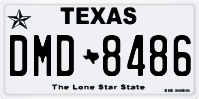 TX license plate DMD8486