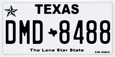 TX license plate DMD8488
