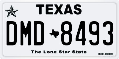 TX license plate DMD8493