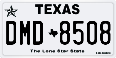 TX license plate DMD8508
