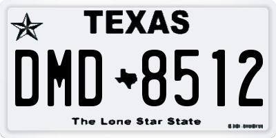 TX license plate DMD8512