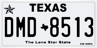 TX license plate DMD8513