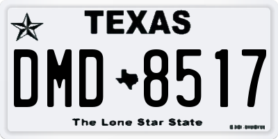 TX license plate DMD8517