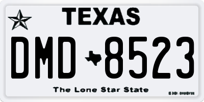 TX license plate DMD8523
