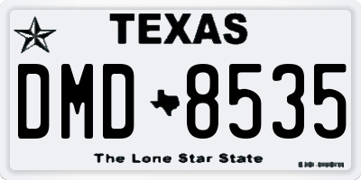 TX license plate DMD8535