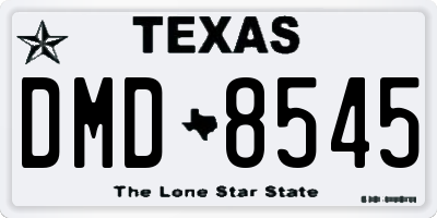 TX license plate DMD8545