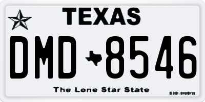 TX license plate DMD8546