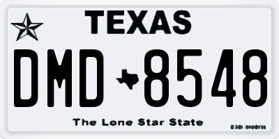 TX license plate DMD8548
