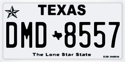 TX license plate DMD8557